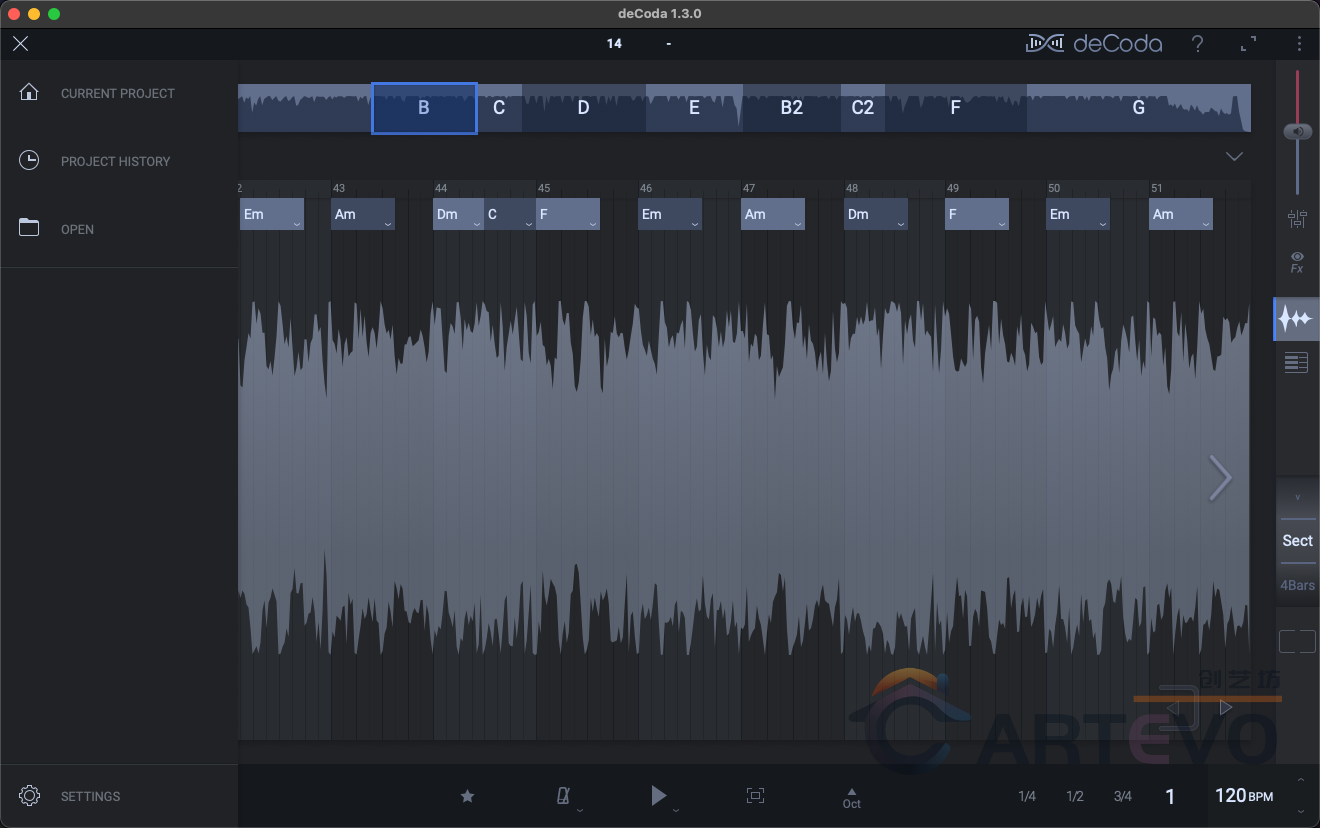 Zplane deCoda V1.3.0音乐分析工具和弦速度调式调性节拍调节分析Win/Mac-创艺坊